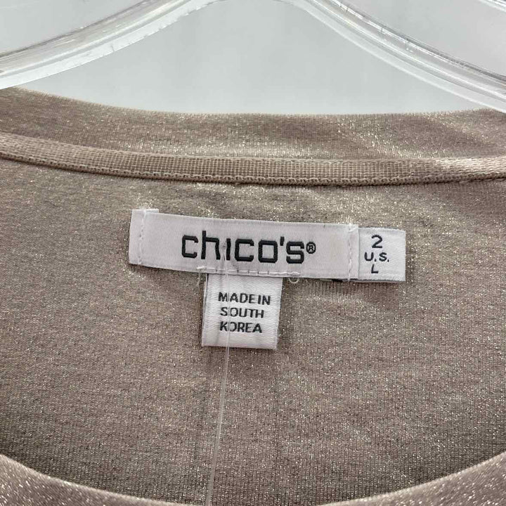 Size L Chico's Bronze Shirt