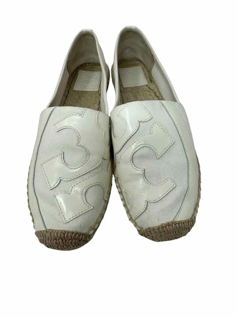 Shoe Size 9 Tory Burch Cream Canvas Sandals