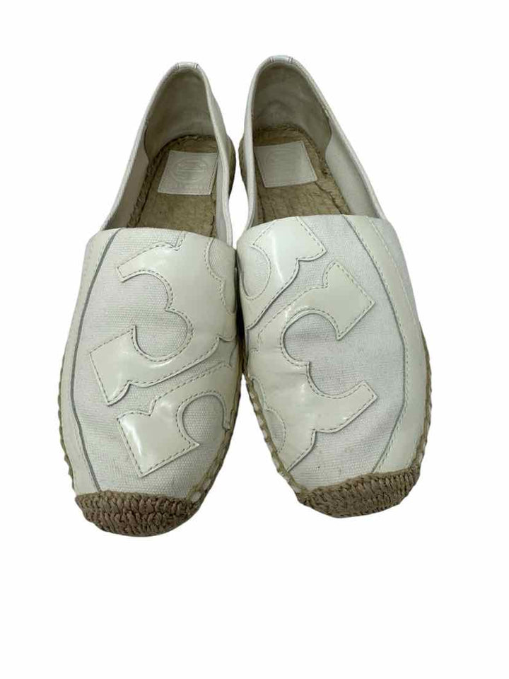 Shoe Size 9 Tory Burch Cream Canvas Sandals