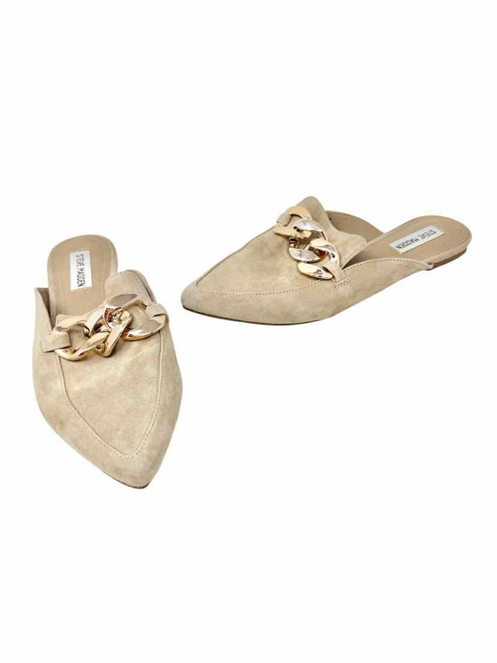 Shoe Size 8.5 Steve Madden Tan Mules