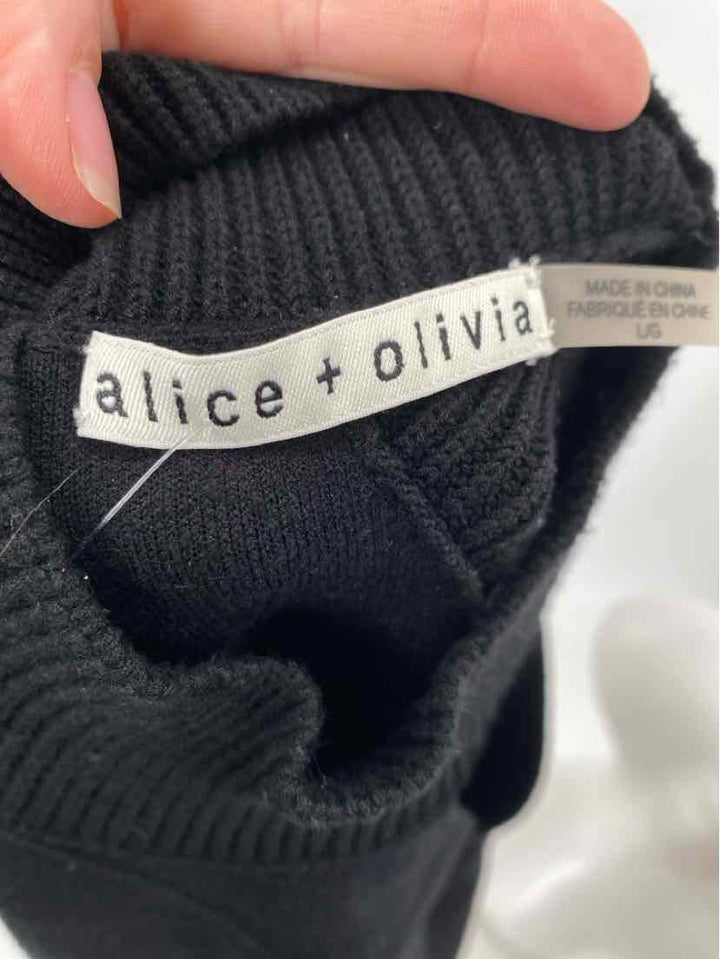 Size L Alice + Olivia Black Dress