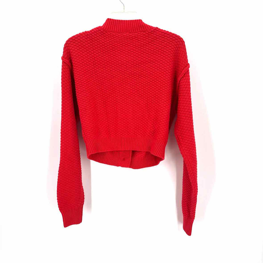 Size S FREE PEOPLE Red Knit Cardigan