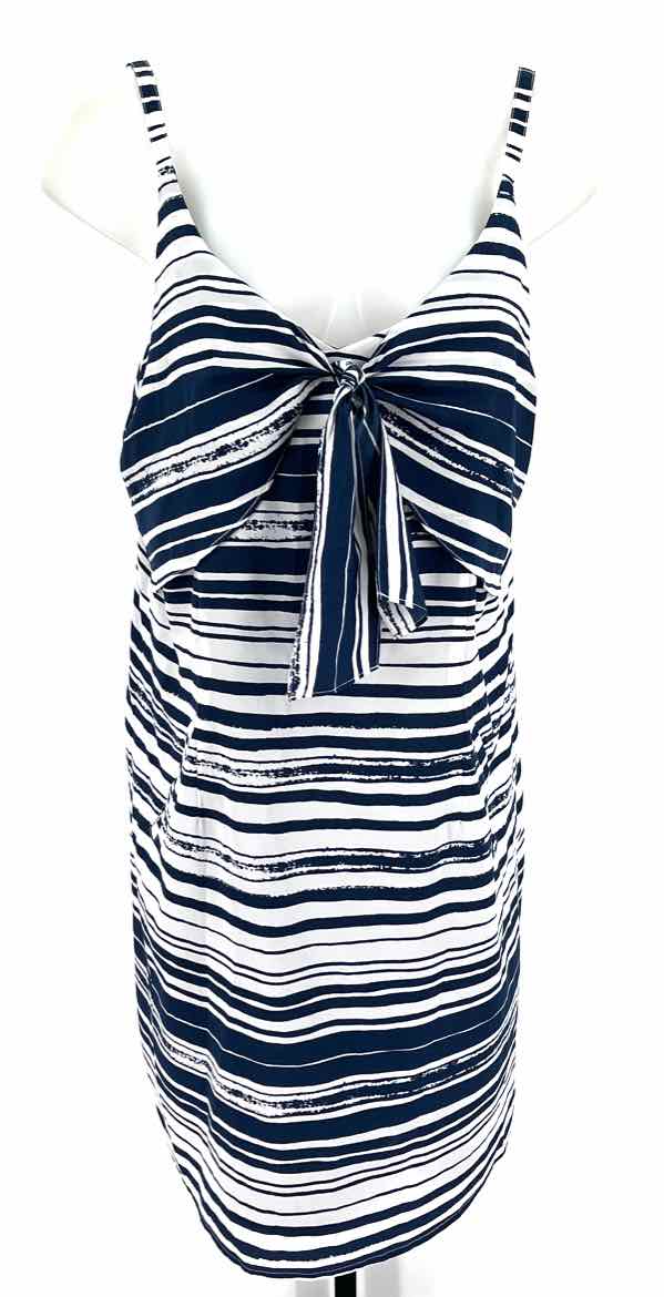 Size L CABI Navy Print Dress