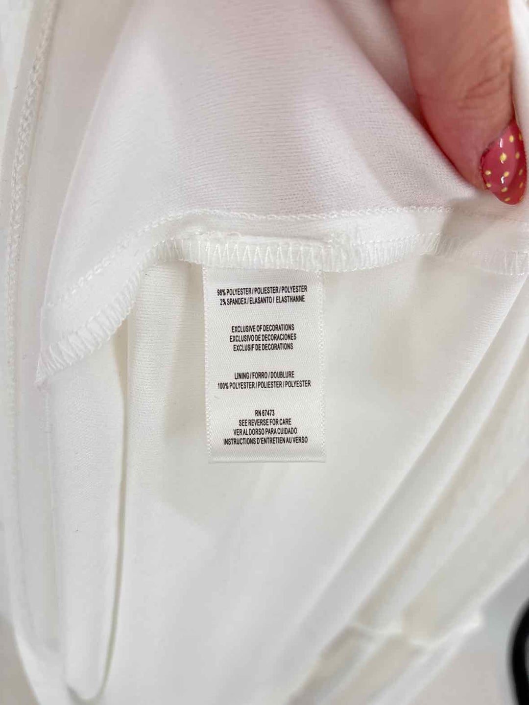 Size L TAYLOR White Dress