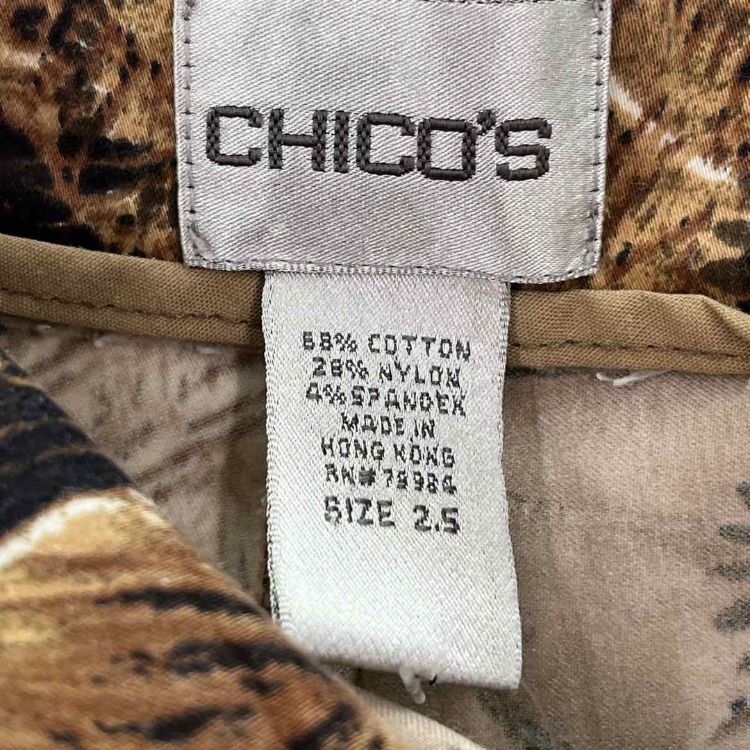 Size L Chico's Brown Print Pants