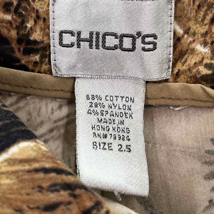 Size L Chico's Brown Print Pants