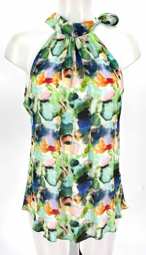 Size M Multi-Color Silk Shirt