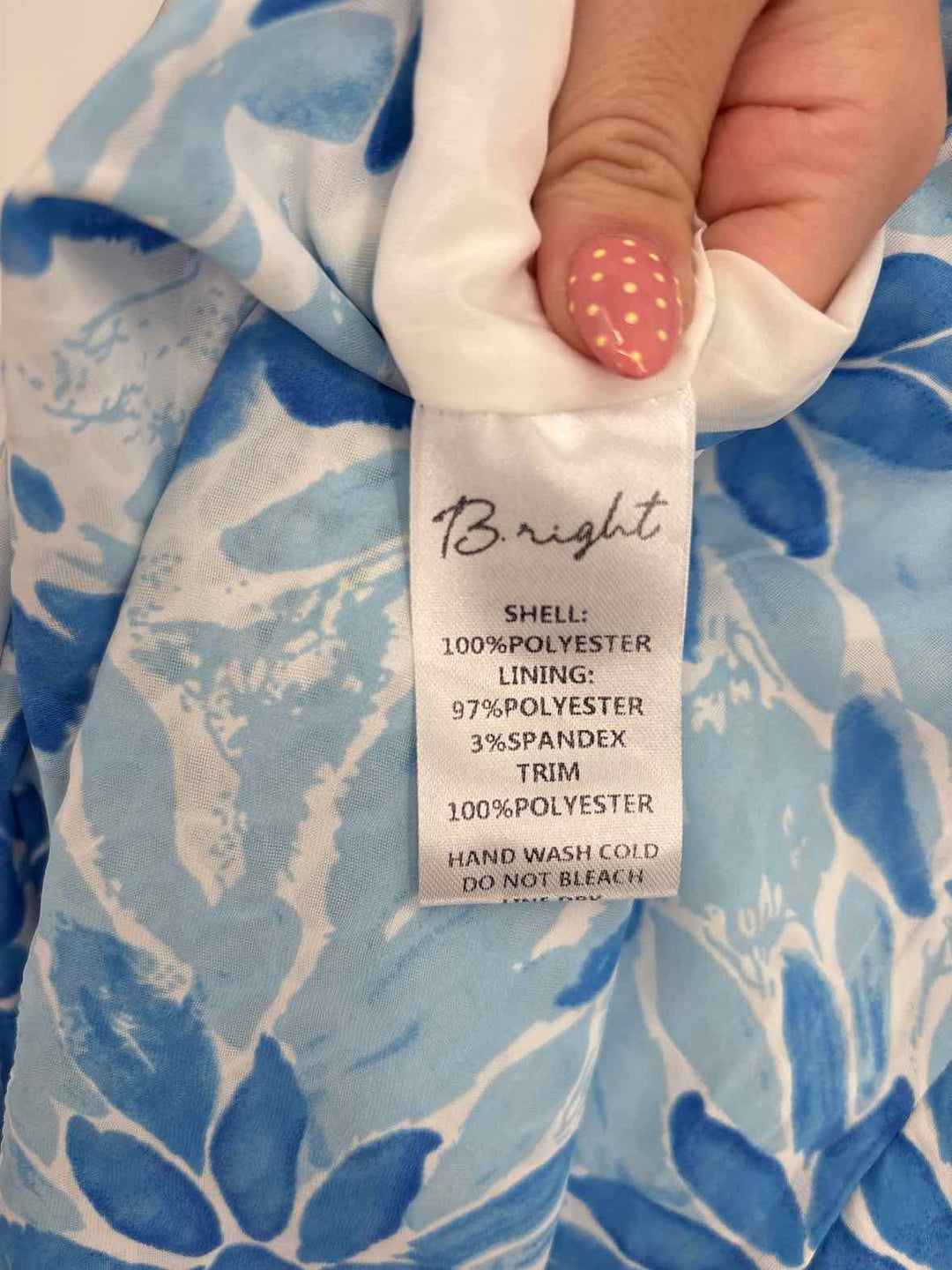 Size S Blue Print Dress