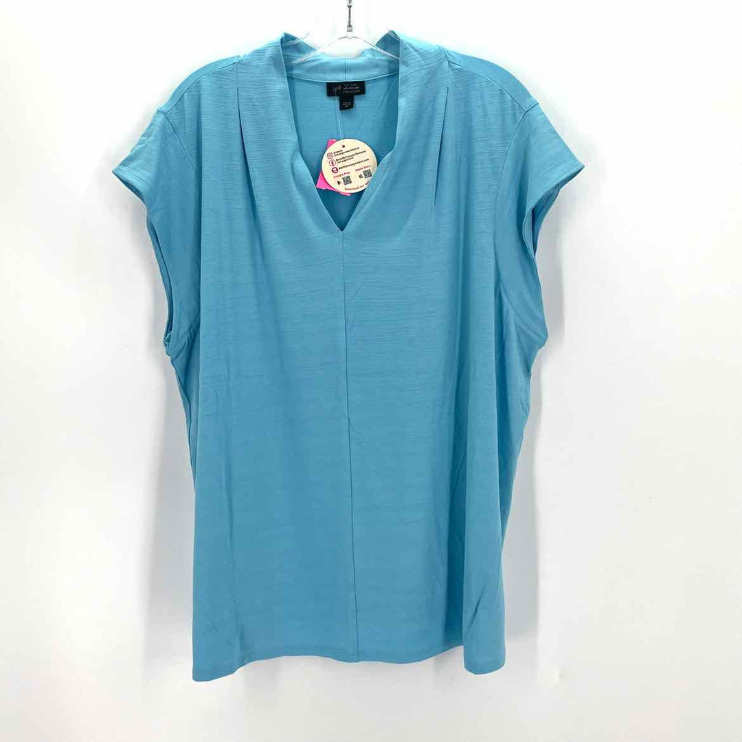 Size 2X J JILL Light Blue Knit Shirt
