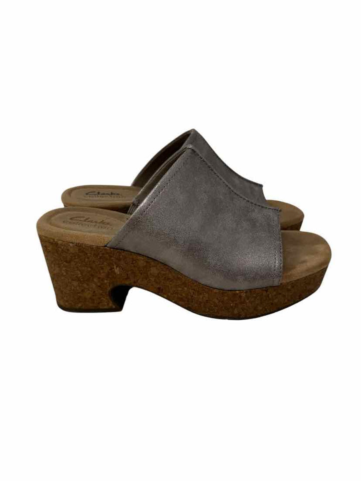 Shoe Size 7.5 CLARKS Bronze Leather Sandals