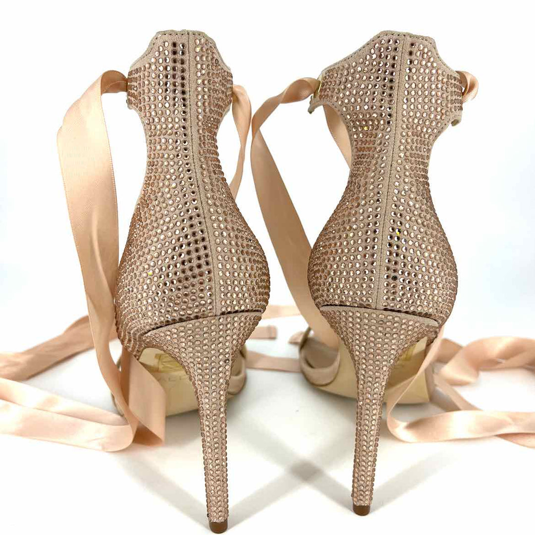 Shoe Size 8 Aldo Rose Gold Rhinestone Heels