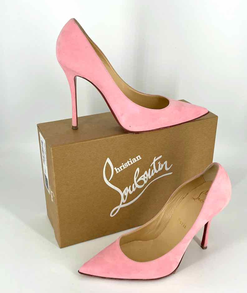 Shoe Size 39 CHRISTIAN LOUBOUTIN Pink Suede Luxury - Heels