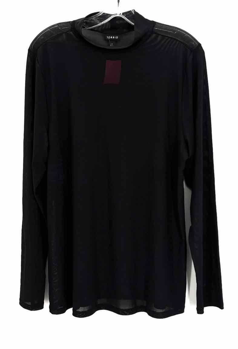 Size 3 Torrid Black Mesh Shirt
