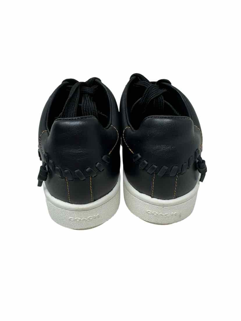 Shoe Size 8 Coach Black Leather Sneakers