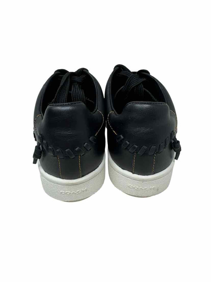Shoe Size 8 Coach Black Leather Sneakers