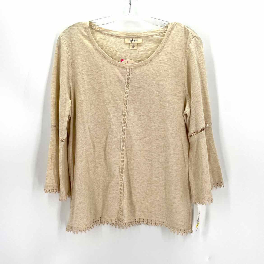 Size M Style & Co Cream Knit Shirt