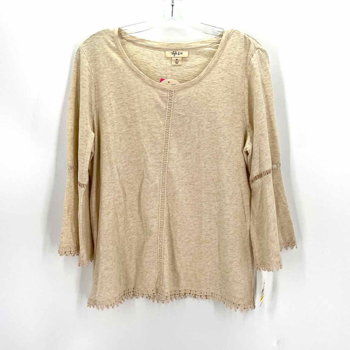 Size M Style & Co Cream Knit Shirt