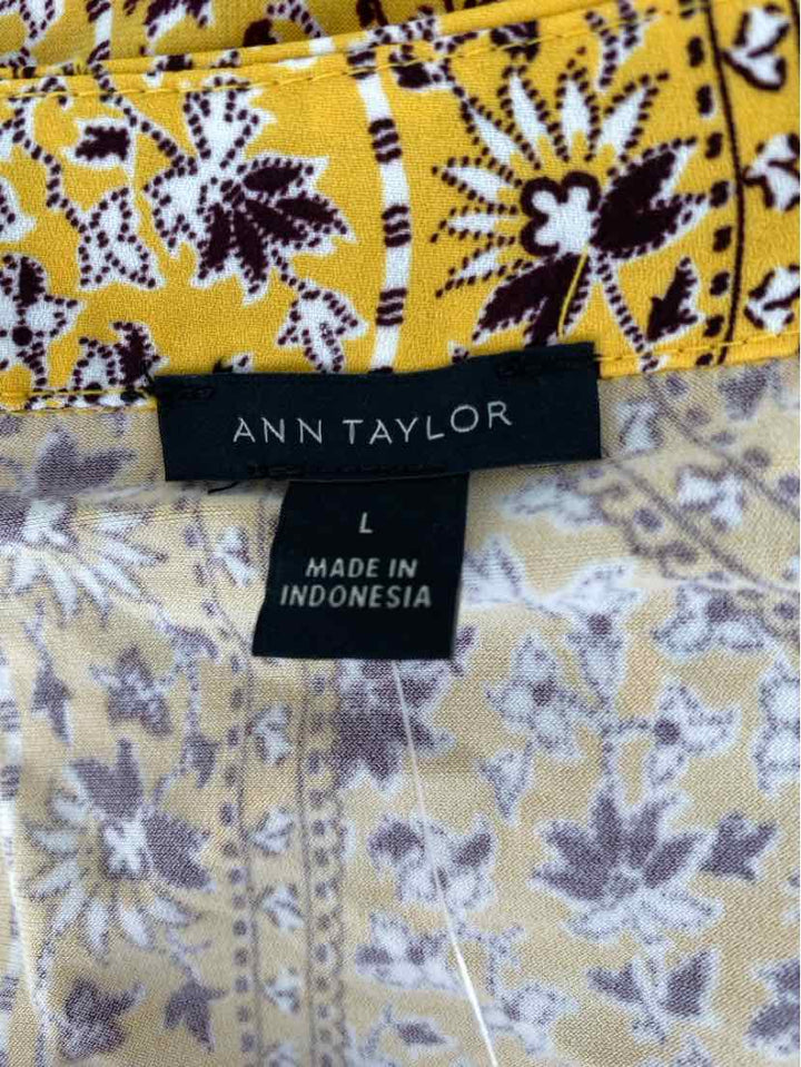 Size L Ann Taylor Yellow Shirt