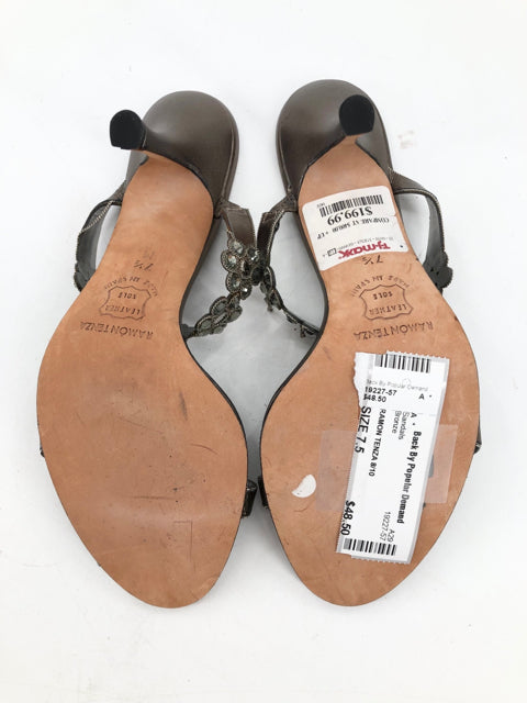 Shoe Size 7.5 Bronze Sandals