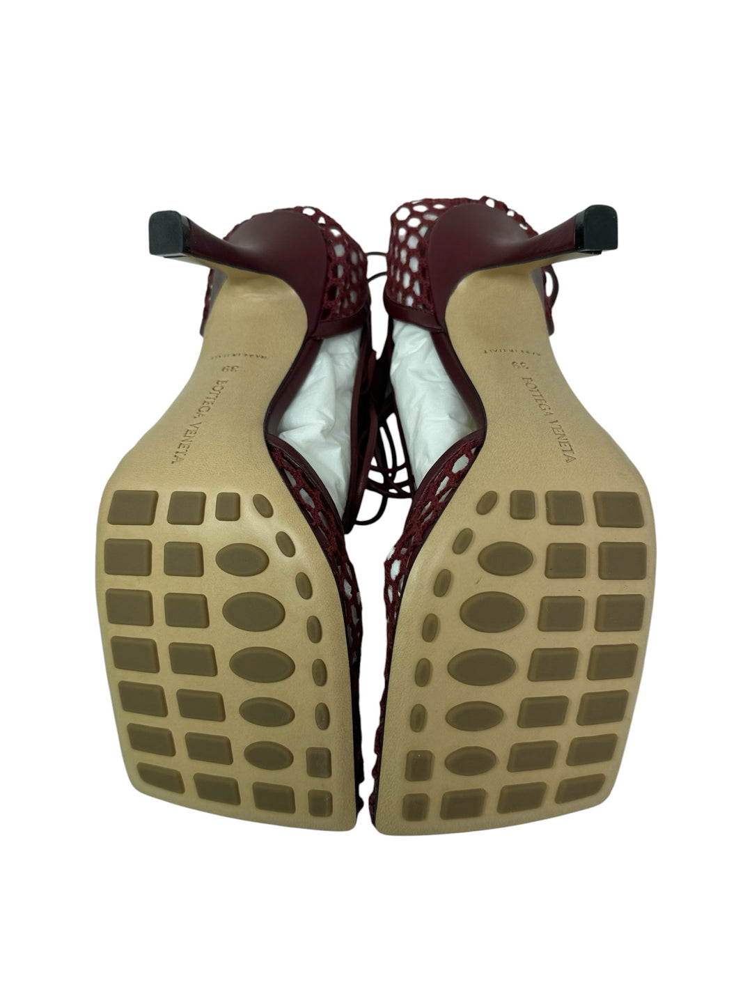 Shoe Size 39 BOTTEGA Wine Leather Luxury - Sandals