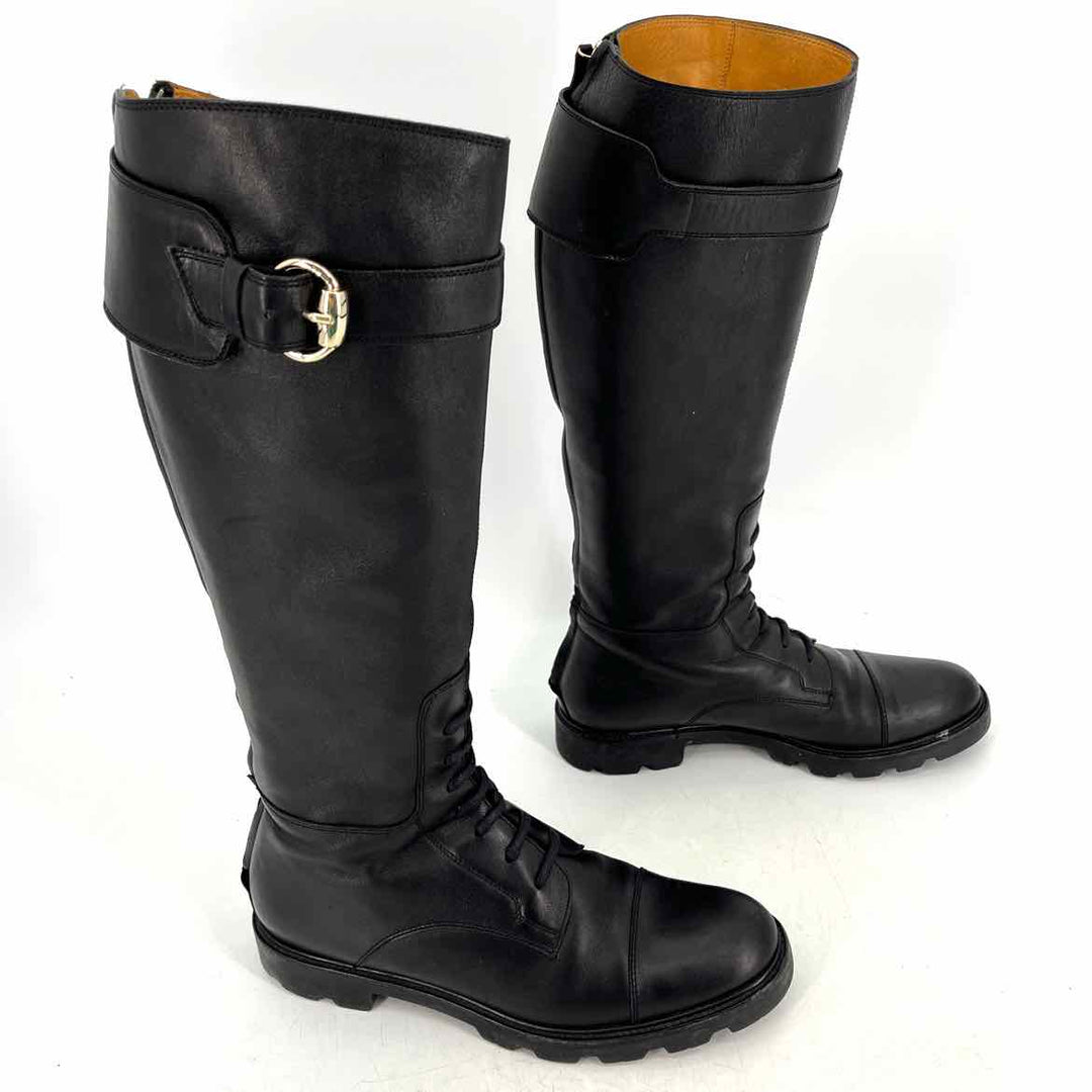 Shoe Size 9 Gucci Black Leather Luxury - Boots