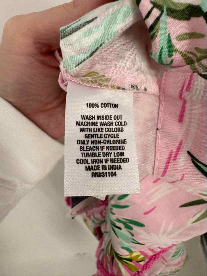 Size L CROWN & IVY PINK PRINT Dress