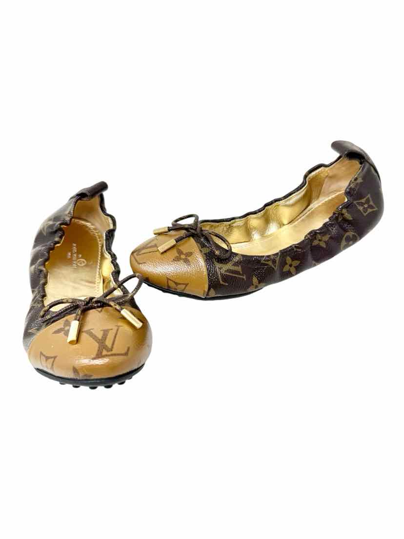 Shoe Size 38 Louis Vuitton Brown Leather Leather Luxury - Sandals