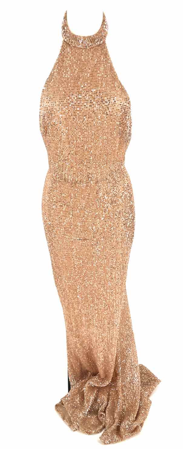 Size M Champagne Sequined Dress