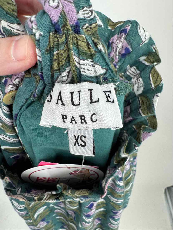 Size XS Green Print Dress