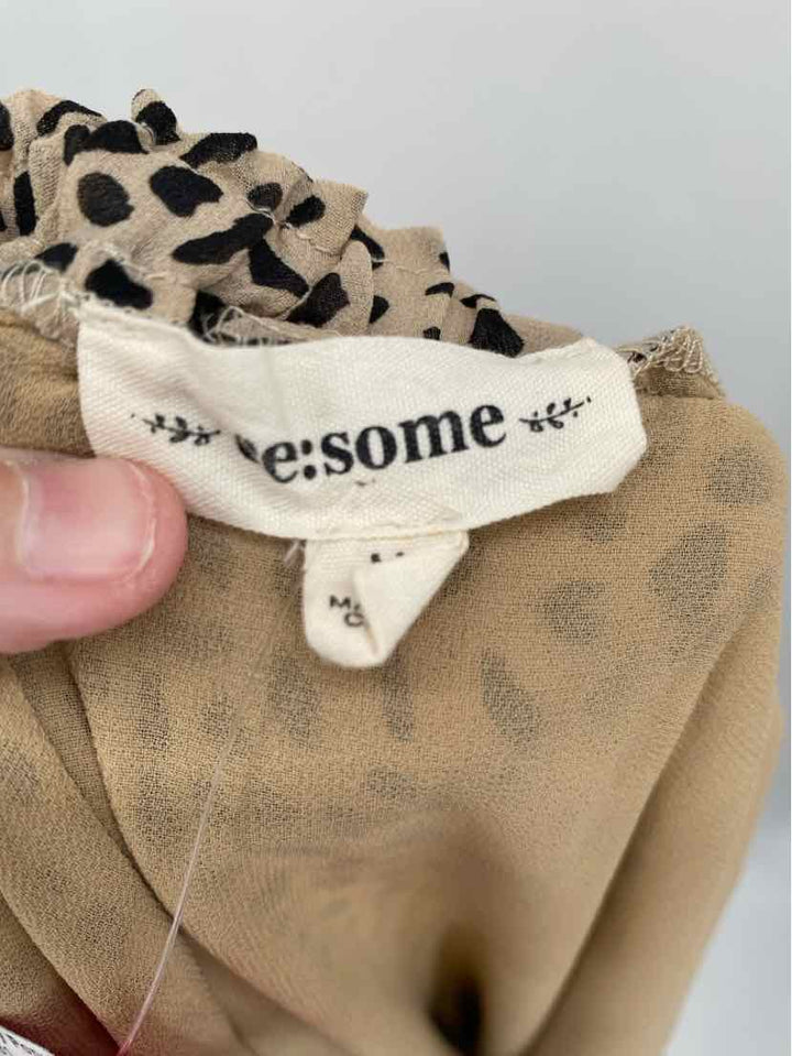Size M EE:SOME Brown Print Dress