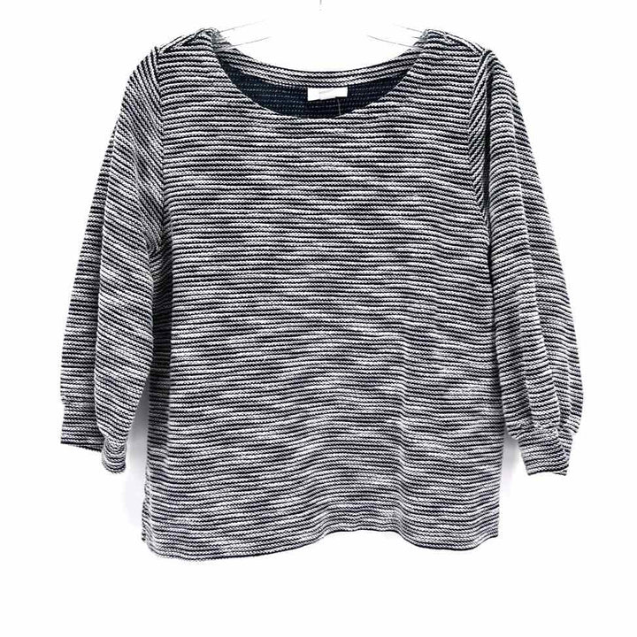Size M J JILL Navy Print Shirt