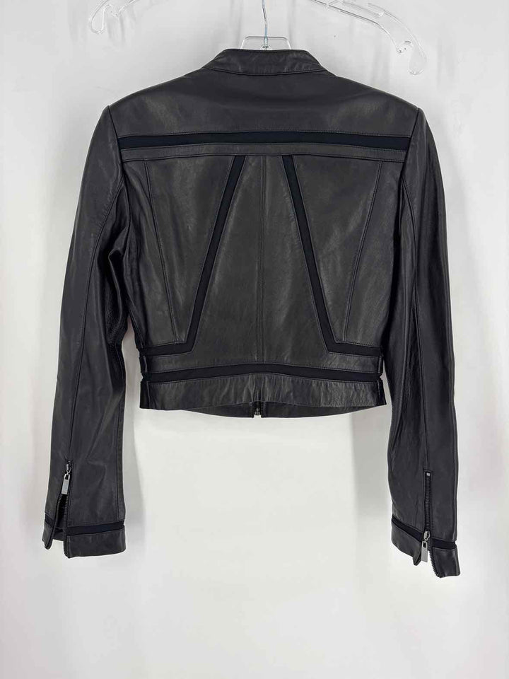Size S BEBE Black Leather Jacket