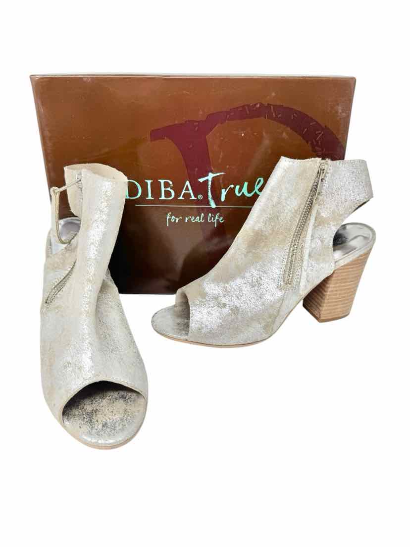 Shoe Size 8 DIBA Silver Leather Boots