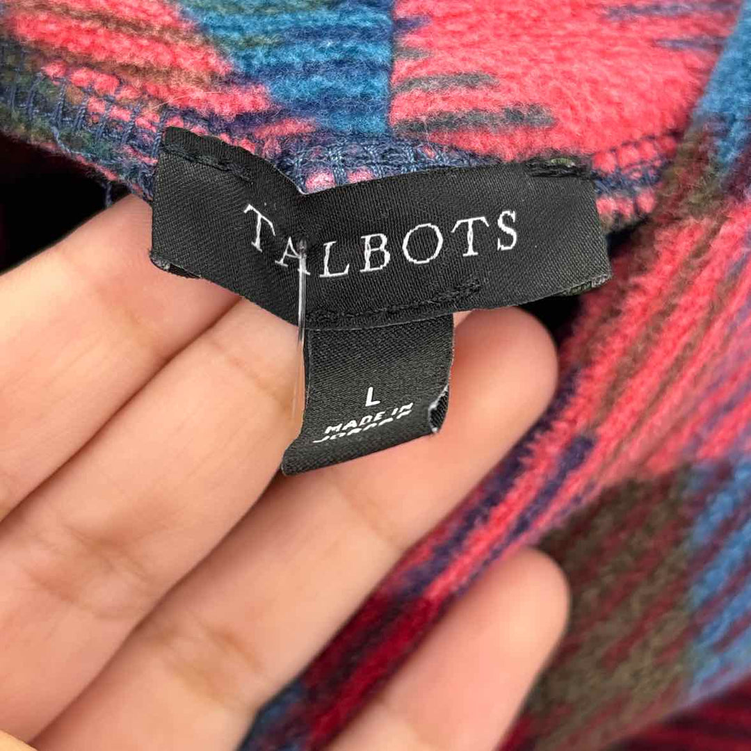 Size L Talbots Multi-Color Fleece Shirt