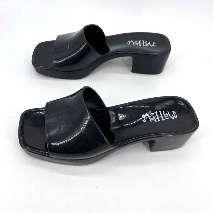 Shoe Size 8 MAD LOVE Black Plastic Sandals