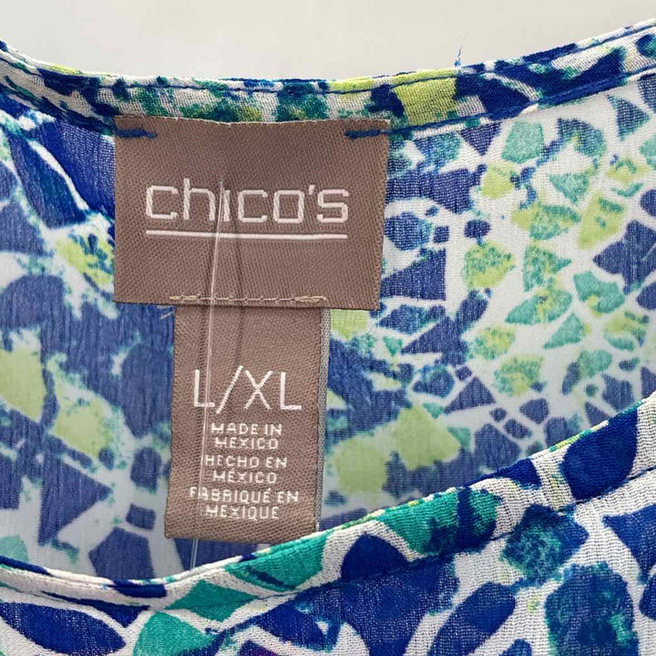 Size L/XL Chico's Blue Shirt