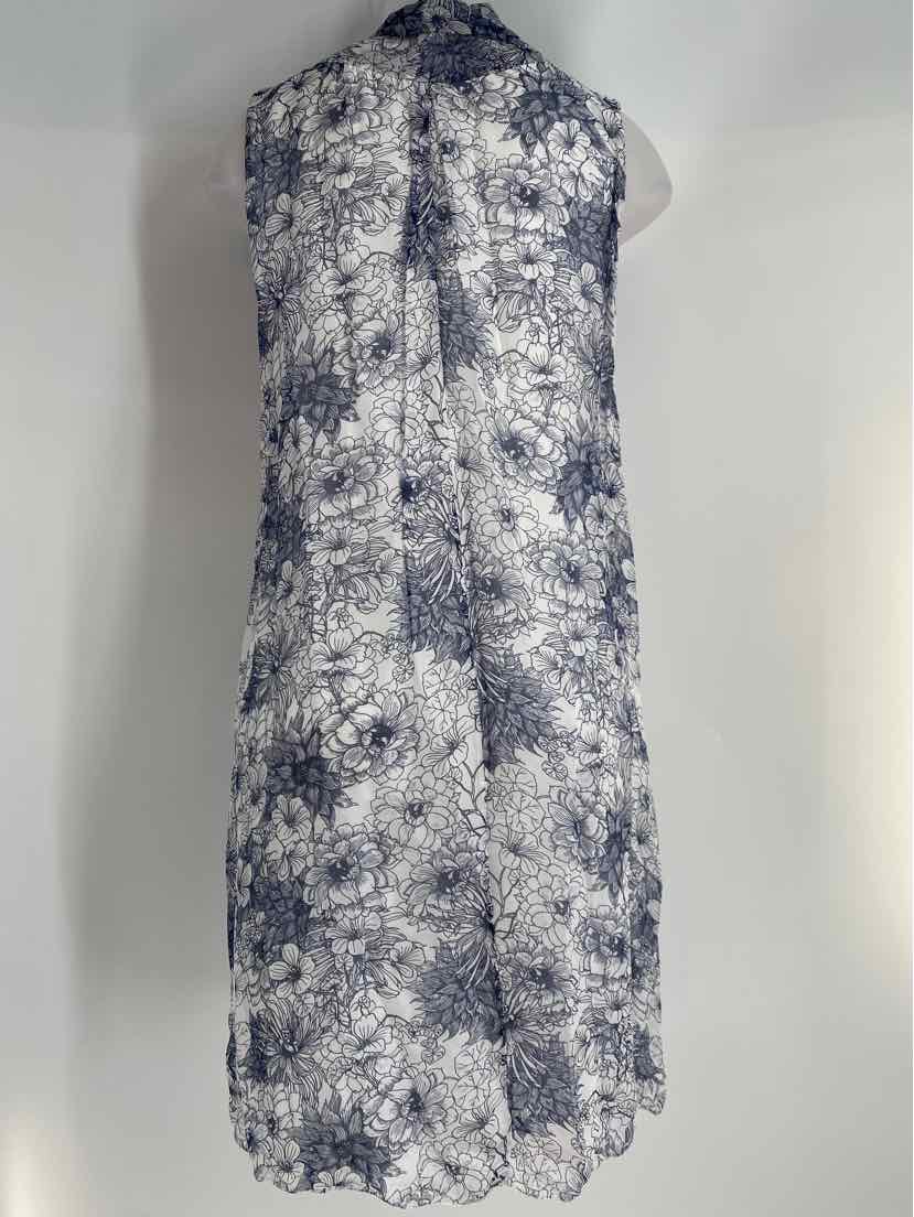Size L Blue Print Dress