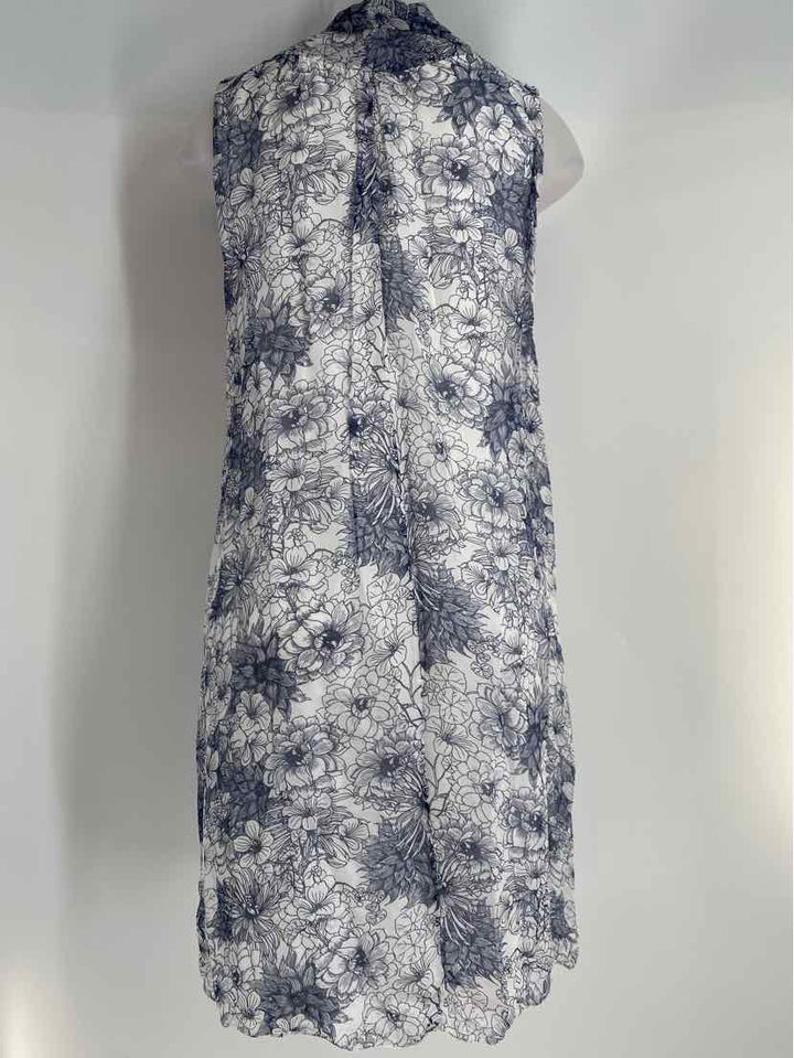 Size L Blue Print Dress
