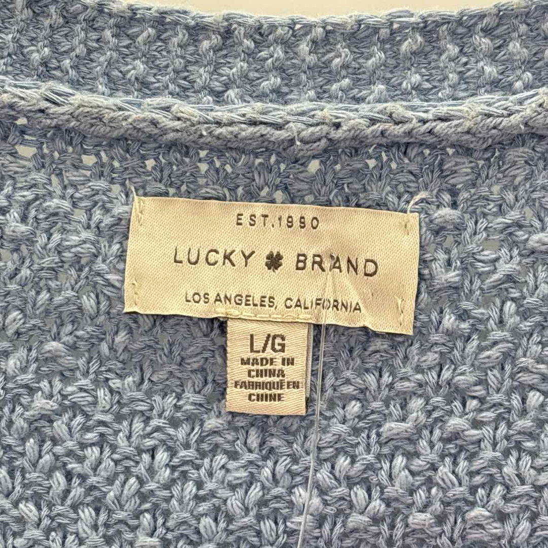 Size L LUCKY Light Blue Knit Sweater