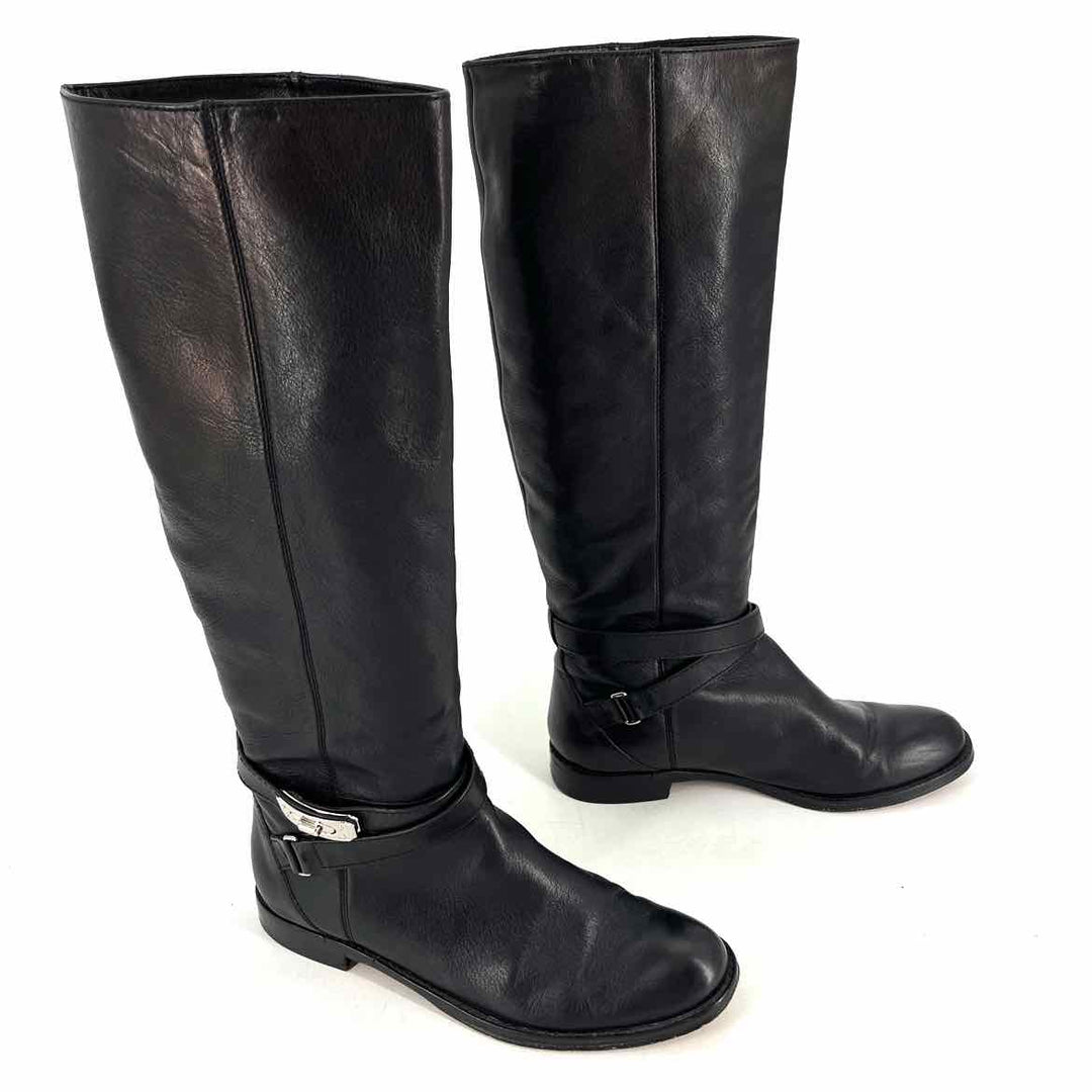 Shoe Size 7.5 Coach Black Leather Boots