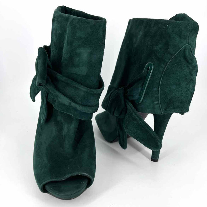 Shoe Size 10 RACHEL ROY Green Leather Boots