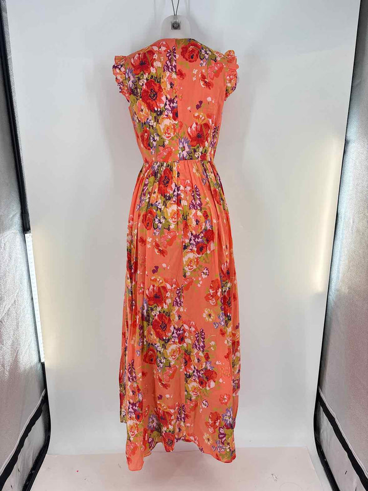 Size 8 Brooks Brothers ORANGE PRINT Dress