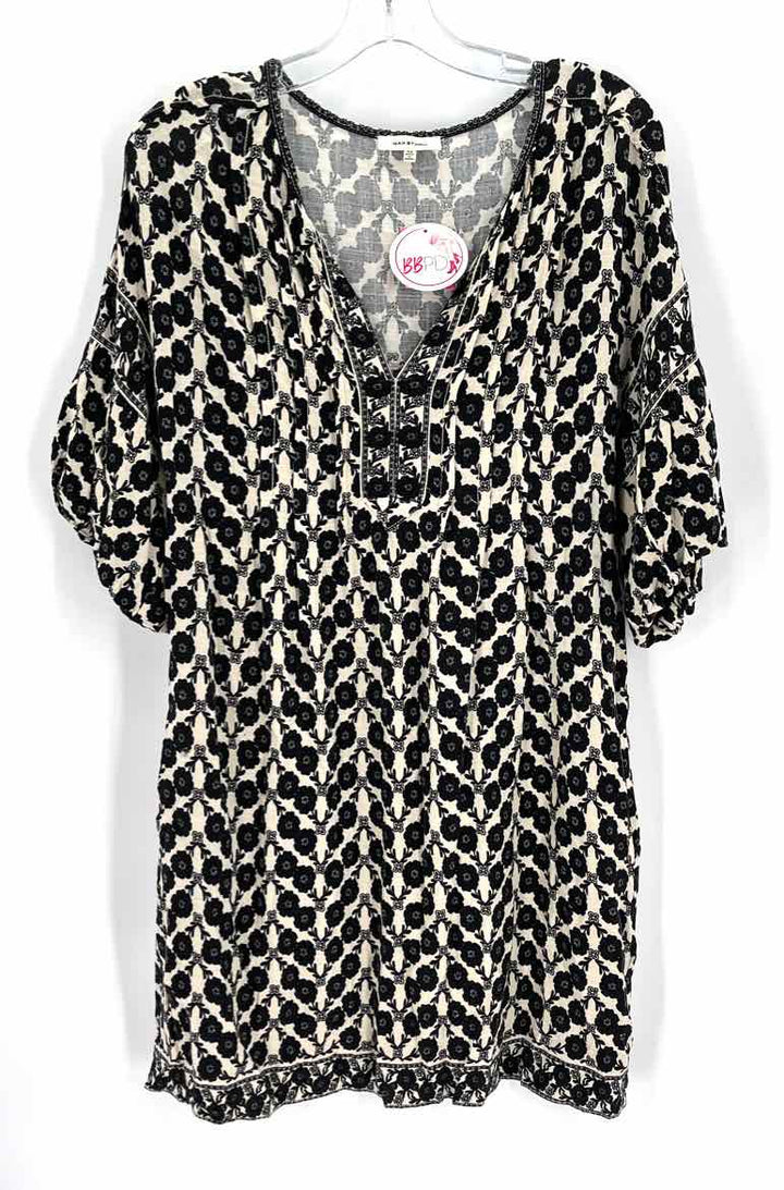Size M MAX STUDIO Black Print Dress