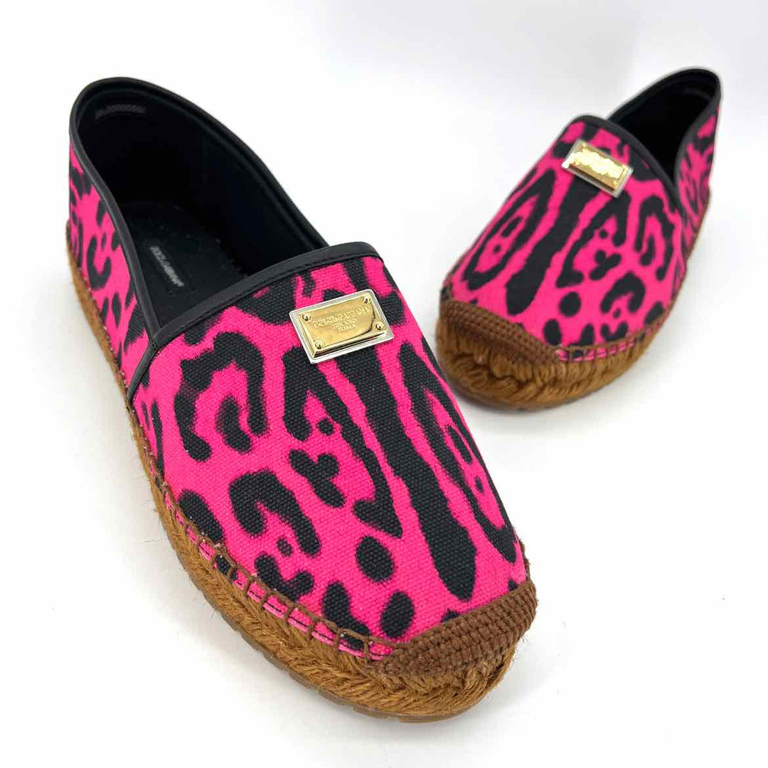 Shoe Size 40 Dolce & Gabbana Fuschia Canvas Luxury - Flats