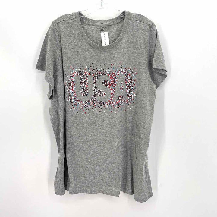 Size 22/24 LANE BRYANT Gray Sequined Shirt