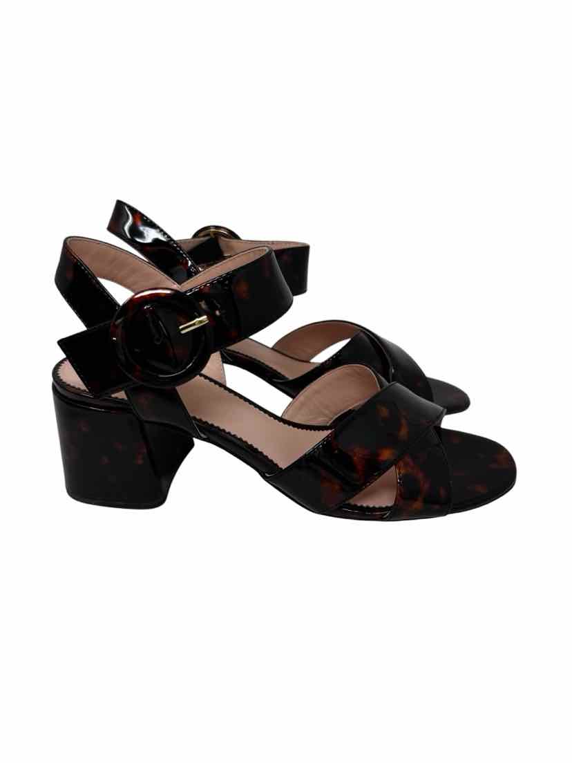 Shoe Size 8.5 J Crew Brown Print Sandals