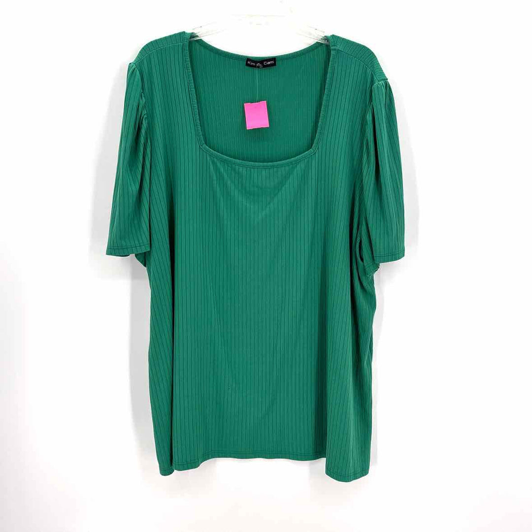 Size 3X KIM & CAMI Green Shirt