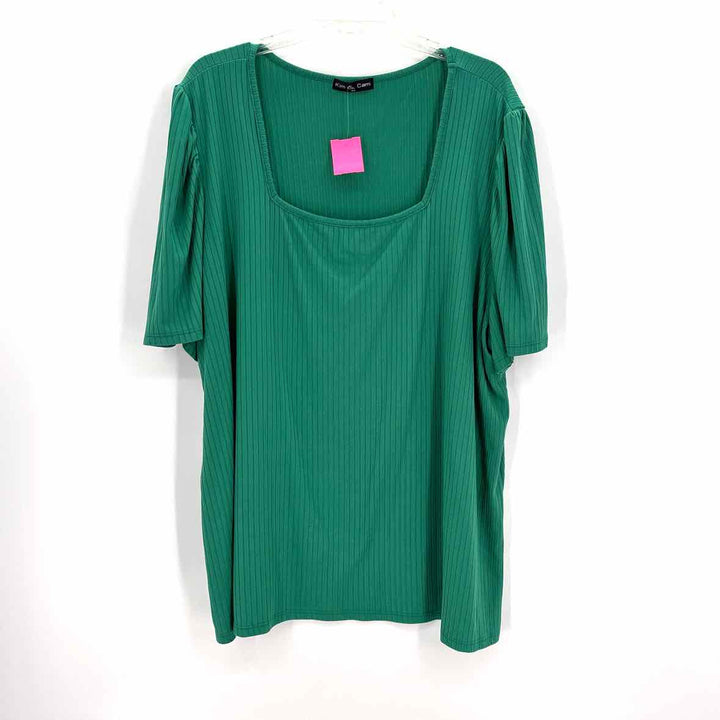 Size 3X KIM & CAMI Green Shirt