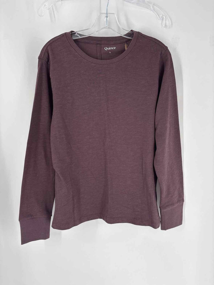 Size L QUINCE Purple Cotton Shirt