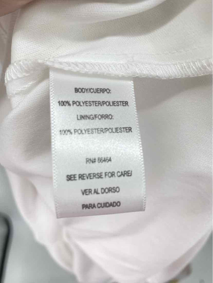 Size 1X Sandra Darren White Print Dress